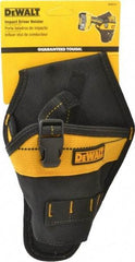 DeWALT - 1 Pocket Drill/Impact Driver Holster - Ballistic Polyester, Black & Yellow, 6" Wide x 9" High - Top Tool & Supply