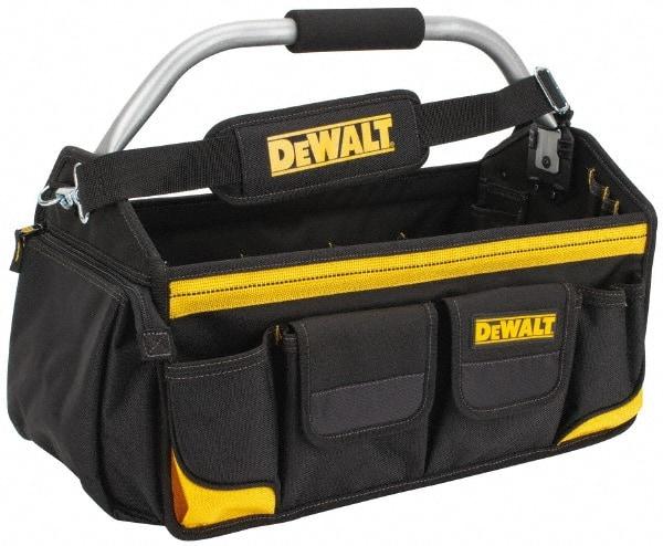 DeWALT - 34 Pocket Black & Yellow Polyester Tool Tote - 18" Wide x 9" Deep x 8" High - Top Tool & Supply