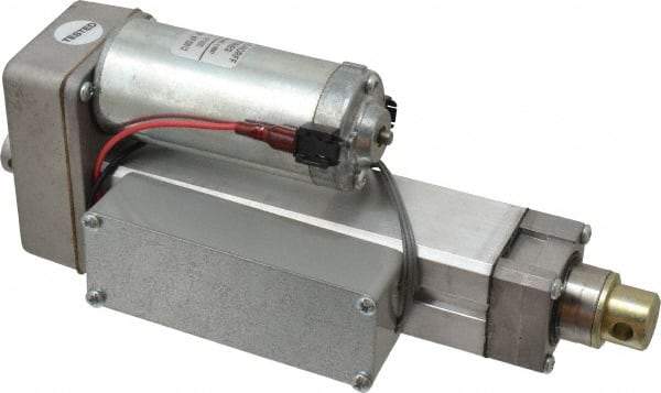 Duff-Norton - 4" Stroke Len, 25% Duty Cycle, 12 Volt, Linear Electromechanical Actuator with Limit Switch - DC Input, 0.5" per Second, 100 Lb Capacity - Top Tool & Supply