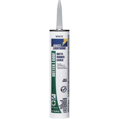 White Lightning - 10 oz Cartridge White Butyl Rubber Caulk - -40 to 180°F Operating Temp, 24 to 48 hr Full Cure Time - Top Tool & Supply