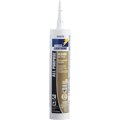 White Lightning - 10 oz Cartridge White RTV Silicone Caulk - 150°F Max Operating Temp - Top Tool & Supply