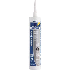 White Lightning - 10 oz Cartridge White RTV Silicone Joint Sealant - -80 to 450°F Operating Temp, 30 min Tack Free Dry Time, 24 hr Full Cure Time - Top Tool & Supply