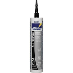 White Lightning - 10 oz Cartridge Black RTV Silicone Joint Sealant - -80 to 400°F Operating Temp, 30 min Tack Free Dry Time, 24 hr Full Cure Time - Top Tool & Supply