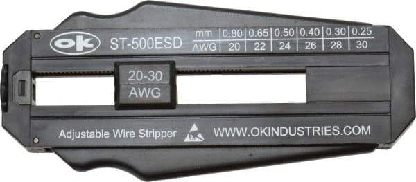 Jonard Tools - 30 to 20 AWG Capacity Precision Wire Stripper - ESD Safe Polycarbonate Handle - Top Tool & Supply