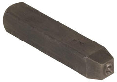 Made in USA - 3/16" Character Size, 9 Character, Heavy Duty Individual Steel Stamp - Steel, Number - Top Tool & Supply