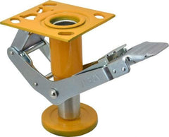 Albion - 7-1/2" Mounting Height, Position Floor Lock for 6" Diam Caster Wheels - 1-1/2" Retracted Clearance - Top Tool & Supply