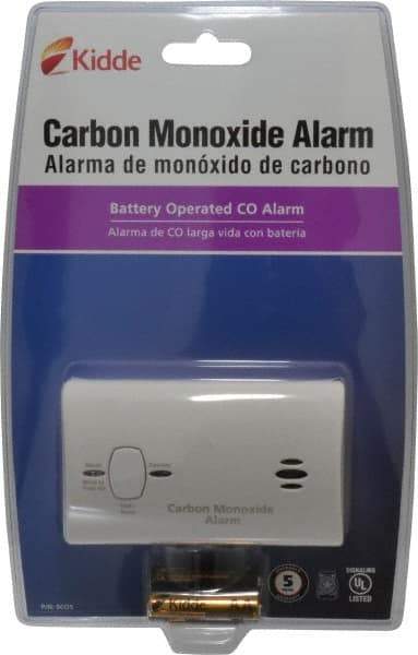 Kidde - CO Alarm - 85 dB Decibel Rating, AA Battery Included, Wall or Ceiling Mount, Electrochemical Sensor - Top Tool & Supply