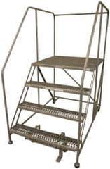 Cotterman - 70" 4 Step Rolling Work Platform - Assembled, 800 Lb Capacity, 40" Platform Height, 40" Base Width x 62" Base Depth, Serrated Steel - Top Tool & Supply