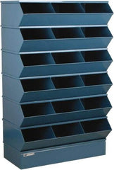 Stackbin - 6 Bin, Shelving Unit with Openings & Base - 37" Wide x 63" High - Top Tool & Supply