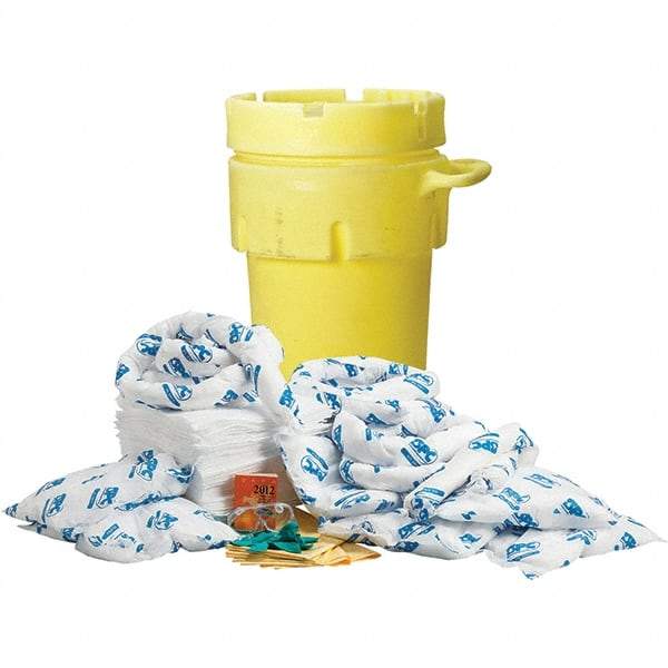 Brady SPC Sorbents - 75 Gal Capacity Oil Only Spill Kit - 95 Gal Polyethylene Drum - Top Tool & Supply