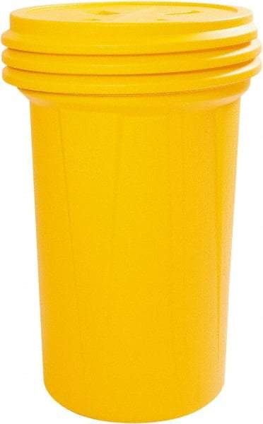 Eagle - 57 Gallon Closure Capacity, Screw On Closure, Yellow Overpack - 55 Gallon Container, HDPE, 550 Lb. Capacity, UN; DOT Listing - Top Tool & Supply