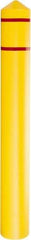 Eagle - 7-3/8" Wide x 7-3/8" Deep x 56" High, 6" Bumper Post Sleeve - Yellow, HDPE, 6 Lb, Smooth Surface - Top Tool & Supply