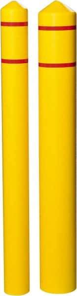 Eagle - 5-1/4" Wide x 5-1/4" Deep x 56" High, 4" Bumper Post Sleeve - Yellow, HDPE, 4 Lb, Smooth Surface - Top Tool & Supply