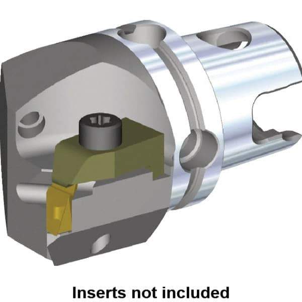 Kennametal - NU3L Insert, 50mm Head Length, Modular Grooving Cutting Unit Head - Right Hand Cut, System Size KM50, Through Coolant, Series Top Notch - Top Tool & Supply