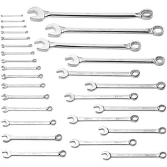 Wright Tool & Forge - 28 Pc, 6 - 50mm, 12-Point Metric Combination Wrench Set - Exact Industrial Supply