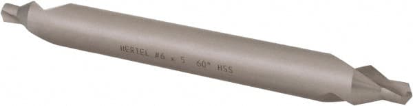 Hertel - #6 Plain Cut 60° Incl Angle High Speed Steel Combo Drill & Countersink - Top Tool & Supply