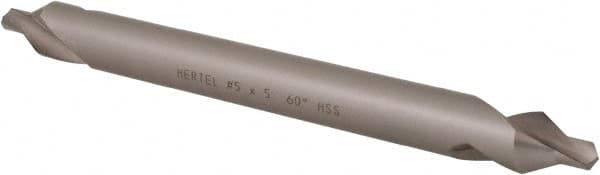 Hertel - #5 Plain Cut 60° Incl Angle High Speed Steel Combo Drill & Countersink - Top Tool & Supply