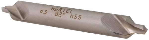 Hertel - #3 Plain Cut 82° Incl Angle High Speed Steel Combo Drill & Countersink - Top Tool & Supply