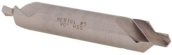 Hertel - #5 Plain Cut 90° Incl Angle High Speed Steel Combo Drill & Countersink - Top Tool & Supply