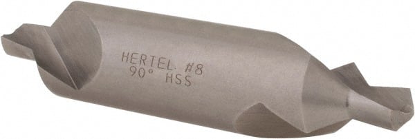 Hertel - #8 Plain Cut 90° Incl Angle High Speed Steel Combo Drill & Countersink - Top Tool & Supply