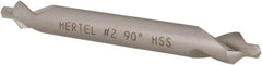 Hertel - #2 Plain Cut 90° Incl Angle High Speed Steel Combo Drill & Countersink - Top Tool & Supply