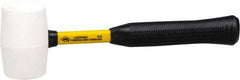 NUPLA - 1 Lb Head Soft Face Rubber Hammer - 13" OAL, 13" Long Fiberglass Handle with Grip - Top Tool & Supply