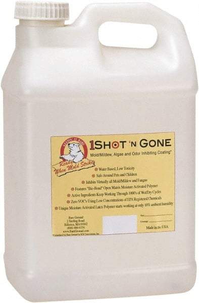 Bare Ground Solutions - 2.5 Gallons of 1 Shot Mold Inhibiting Coating - Moisture activated mold/mildew, algae, fungus prevention coating  It has zero VOC's and uses a low concentration of EPA registered chemicals. - Top Tool & Supply