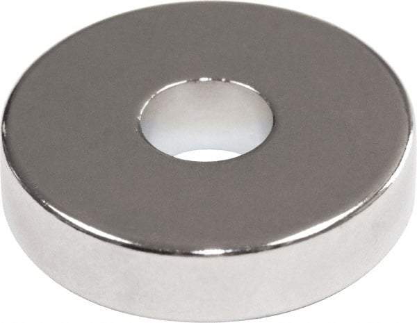 Mag-Mate - 0.365" Diam, 1/4" Cup Height, 1/4" Overall Height, 8.2 Lb Average Pull Force, 8.2 Lb Max Pull Force, Neodymium Rare Earth Cup Magnet - Through Hole Style, 0.2" Cup ID - Top Tool & Supply