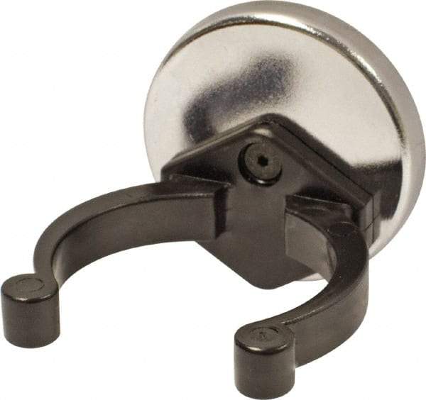 Mag-Mate - 38 Lb Max Pull Force, 5/16" Overall Height, 2.03" Diam, Ceramic Cup Magnet - Clamp Style, 2-1/8" Clamp Opening, Chrome Plated - Top Tool & Supply