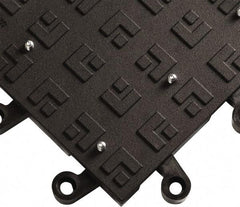 Wearwell - 18" Long x 18" Wide x 7/8" Thick, Anti-Fatigue Modular Matting Solid Grid - Male & Female, 4 Interlocking Sides, Black, For Dry Areas, Series 554 - Top Tool & Supply