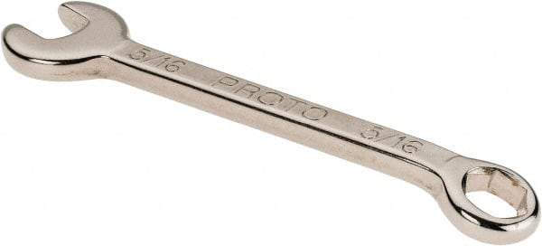 Proto - 5/16" 6 Point Combination Wrench - 3-7/16" OAL, Steel, Nickel Finish - Top Tool & Supply