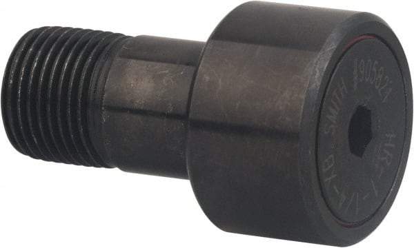 Accurate Bushing - 3-1/2" Roller Diam x 2" Width, 1-3/4" Stud Diam x 2-3/4" Length, Sealed Heavy Stud Cam Follower with Hex - Carbon Steel, 1-3/8" Thread Length, 1-3/4-12 Thread, 4-3/4" OAL, 29,660 Lb Dynamic Cap - Top Tool & Supply