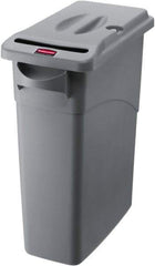 Rubbermaid - 15-7/8 Gal Gray Rectangle Confidential Document Container - Plastic, 24.88" High x 23.13" Long x 11" Wide - Top Tool & Supply