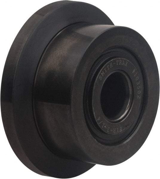 Accurate Bushing - 1-3/4" Bore, 5" Roller Diam x 2-3/4" Roller Width, Carbon Steel Flanged Yoke Roller - 33,300 Lb Dynamic Load Capacity, 2-7/8" Overall Width - Top Tool & Supply