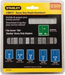 Stanley - 1/4" Wide Steel Heavy Duty Power Crown Staples - 1/4" Leg Length - Top Tool & Supply