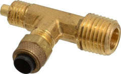 Parker - 1/4" OD, Brass Male Run Tee - 150 Max Working psi, 0 to 150°F, Comp x MNPT x Comp Ends - Top Tool & Supply