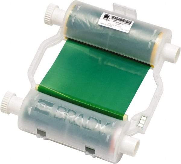 Brady - 4.33" Wide x 2,400" Long, Green Resin Ribbon Printer Ribbon - For BBP30 Label Printer, BBP33 Label Printer, BBP35 Multicolor Sign & Label Printer, BBP37 Color & Cut Sign & Label Printer, BradyPrinter S3100, BBP31 Sign & Label Printer - Top Tool & Supply