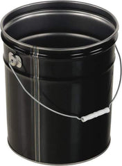 Vestil - 5 Gal Black Steel Pail - 13-3/8" High - Top Tool & Supply