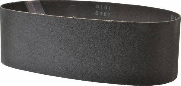 Made in USA - 3" Wide x 24" OAL, 120 Grit, Silicon Carbide Abrasive Belt - Silicon Carbide, Fine, Coated, X/Y Weighted Cloth Backing, Wet/Dry, Series S181 - Top Tool & Supply