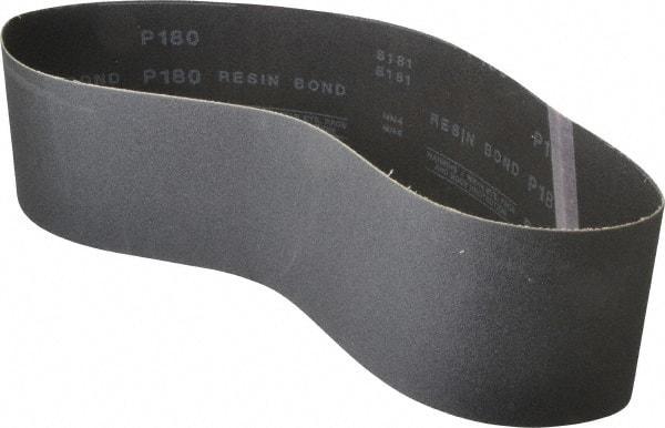 Made in USA - 4" Wide x 36" OAL, 180 Grit, Silicon Carbide Abrasive Belt - Silicon Carbide, Very Fine, Coated, X/Y Weighted Cloth Backing, Wet/Dry, Series S181 - Top Tool & Supply