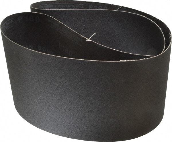 Made in USA - 6" Wide x 48" OAL, 180 Grit, Silicon Carbide Abrasive Belt - Silicon Carbide, Very Fine, Coated, X/Y Weighted Cloth Backing, Wet/Dry, Series S181 - Top Tool & Supply