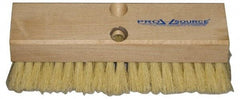 PRO-SOURCE - 2" Bristle Length, Polypropylene Scrub Brush - 10" OAL, Tapered Handle, Hardwood Block - Top Tool & Supply