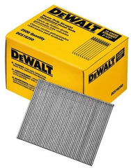 DeWALT - 16 Gauge 2-1/2" Long Finishing Nails for Power Nailers - Grade 2 Steel, Galvanized Finish, Straight Stick Collation - Top Tool & Supply