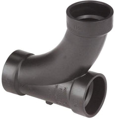 NIBCO - 2 x 1-1/2", ABS Drain, Waste & Vent Pipe Long Radius TY - Hub x Hub x Hub - Top Tool & Supply