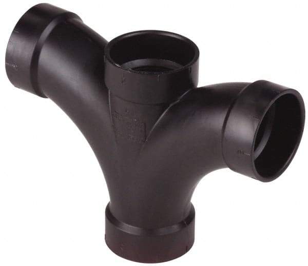 NIBCO - 2 x 1-1/2 x 1-1/2 x 1-1/2", ABS Drain, Waste & Vent Pipe Double Sanitary Tee - All Hub - Top Tool & Supply