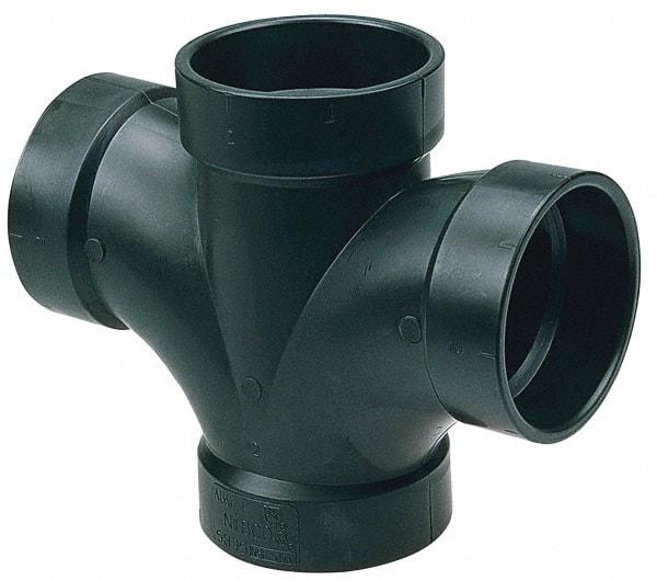 NIBCO - 4", ABS Drain, Waste & Vent Pipe Double Sanitary Tee - All Hub - Top Tool & Supply