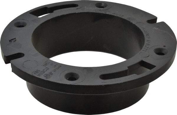 NIBCO - 4" Pipe, 5-3/8" OD, ABS Closet Flange Hub - 180° Max Working Temp, Hub End Connections - Top Tool & Supply