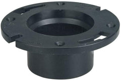 NIBCO - 4 x 3" Pipe, 5-3/8" OD, ABS Closet Flange - 180° Max Working Temp, FIPT End Connections - Top Tool & Supply