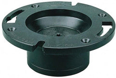 NIBCO - 4 x 3" Pipe, 5-3/8" OD, ABS Closet Flange with Knockout Test Plug - 180° Max Working Temp, Hub End Connections - Top Tool & Supply