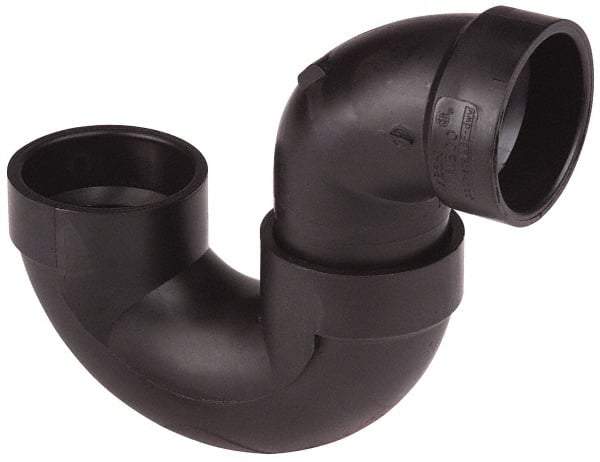 NIBCO - 1-1/2", ABS Drain, Waste & Vent Pipe P Trap - Hub x Hub x CO with Plug - Top Tool & Supply